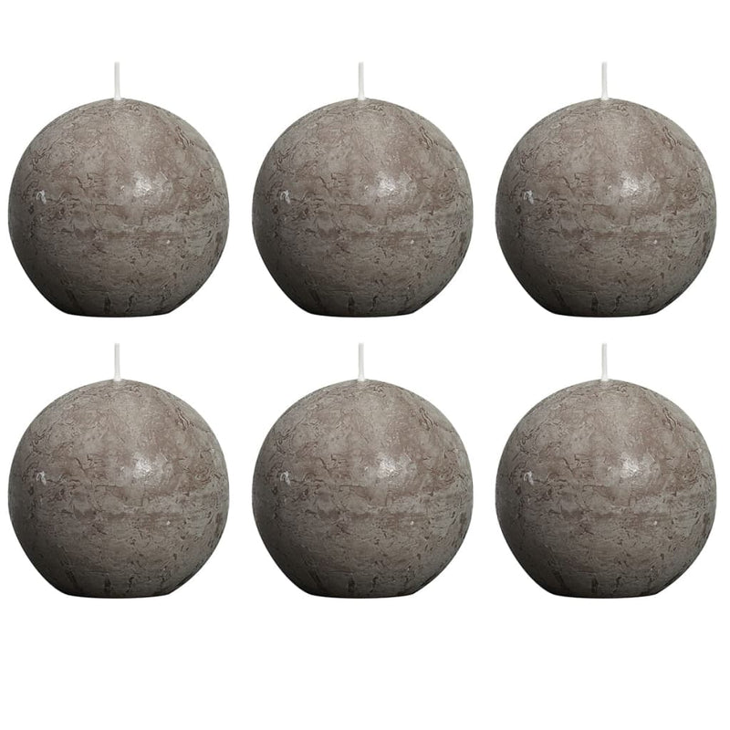 Bolsius bolsius bolkaard rustique 80 mm taupe 6 sts
