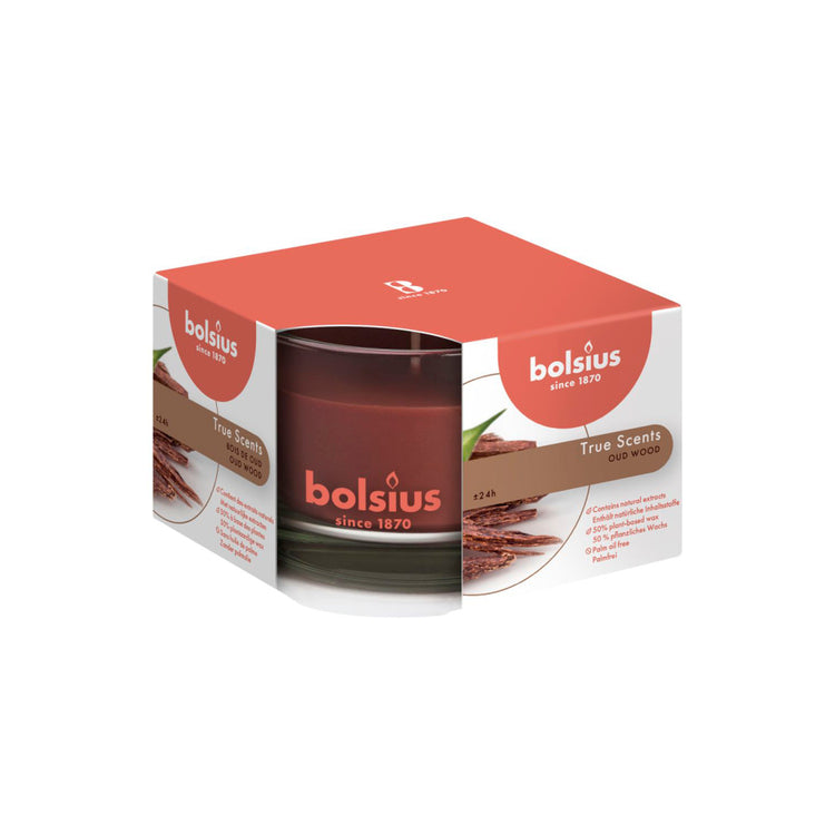 Bolsius Bolsius Bougie parfumée en verre Old Wood 63x90 Vraies parfums