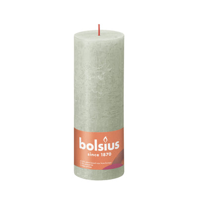 Bolsius Bolsius Stume rustique bougie vert clair 19x6,8 cm