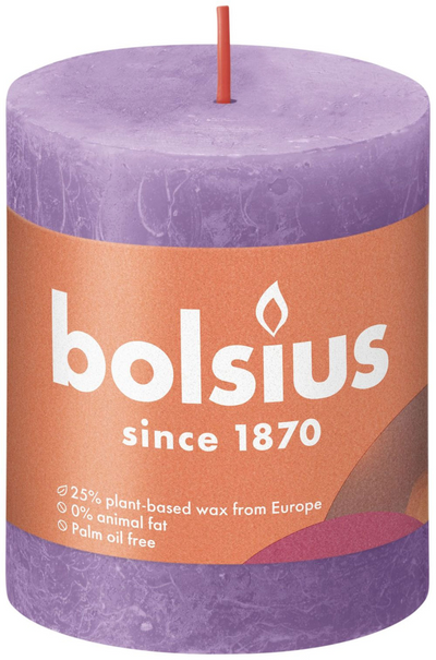 Bolsius Stub Bandle rustique violet 80x68 mm