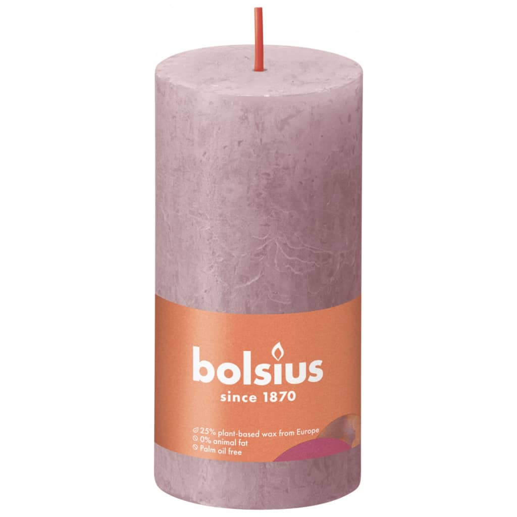 Bolsius Bolsius Stollen Shine 8 ST Rustique 100x50 mm Rose