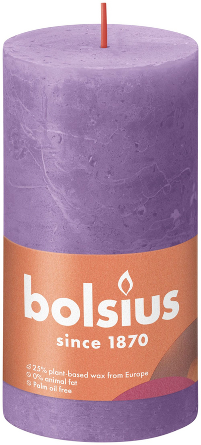 Bolsius Stub Bandle rustique violet 130x68 mm