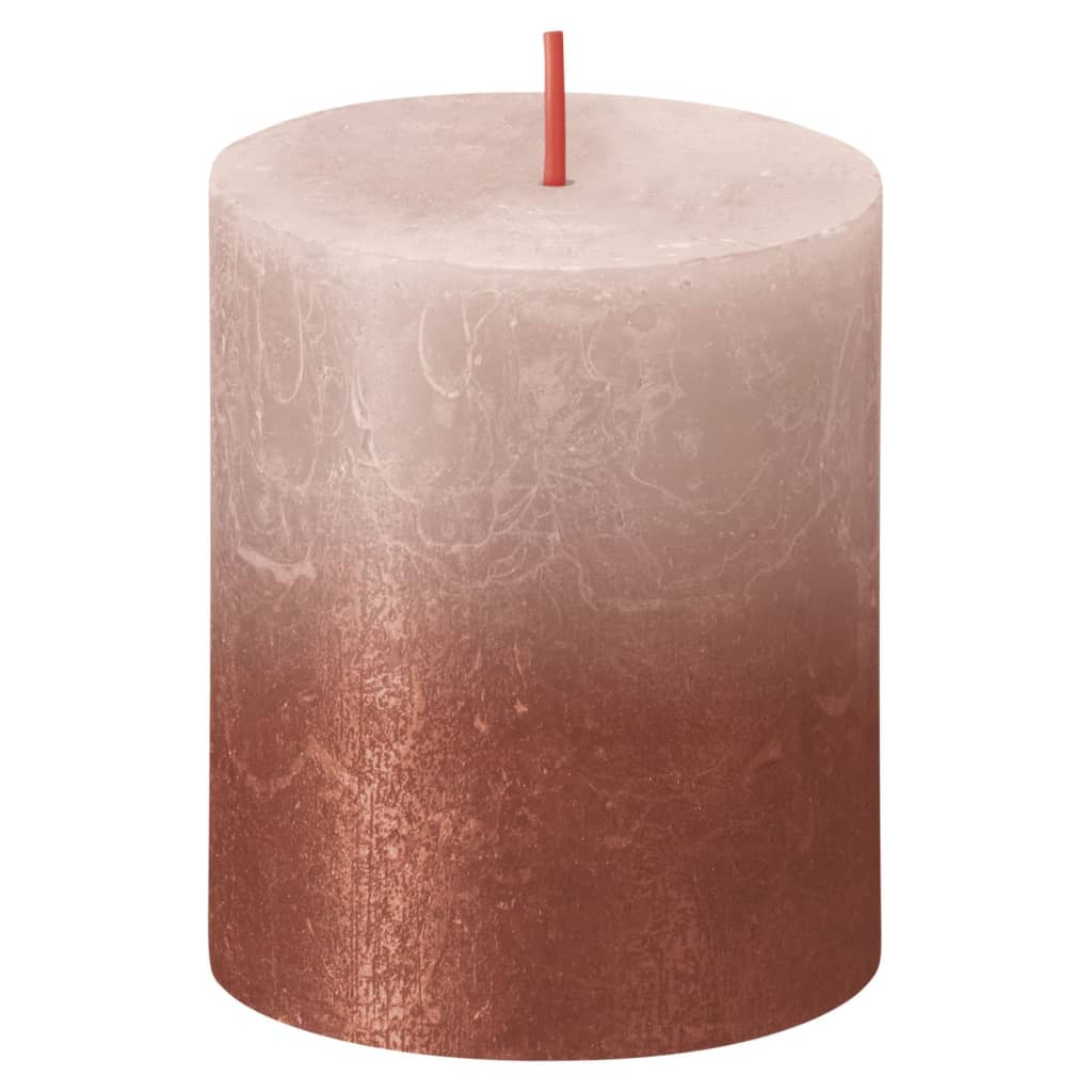 Bolsius Bolsius Stollen Sunset 4 St Rustiek 80x68 mm Mistro -pink et ambre