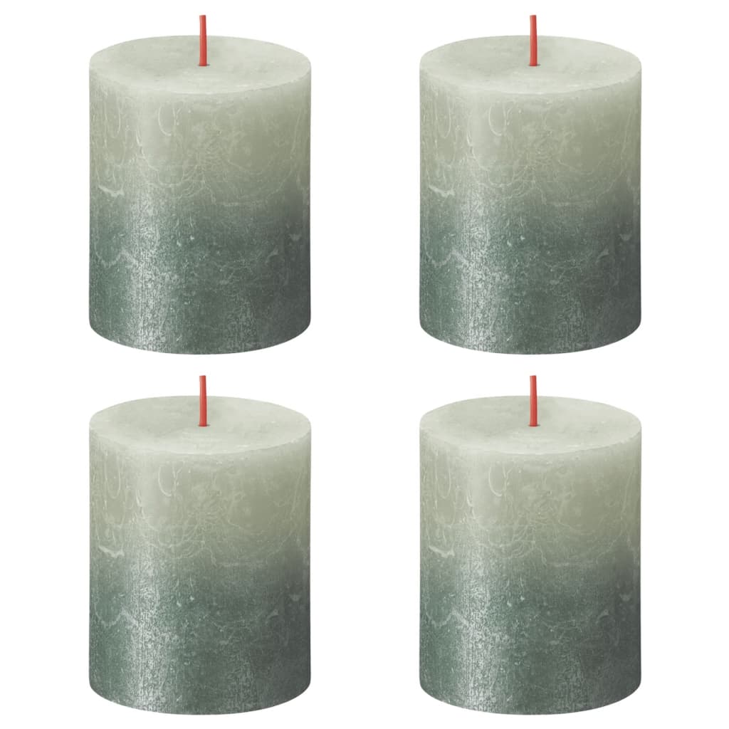 Bolsius Bolsius Stollen Sunset 4 St Rustic 80x68 mm brouillard vert vert