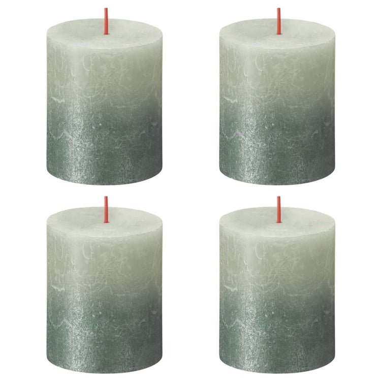 Bolsius Bolsius Stollen Sunset 4 St Rustic 80x68 mm brouillard vert vert