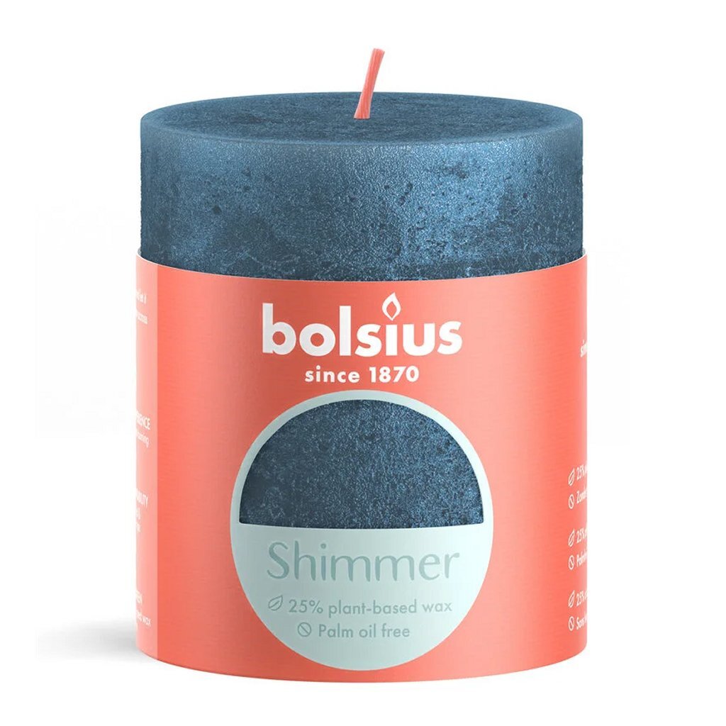Bolsius Bolsius Bougie de talon chatoyant 8x6,8 cm bleu