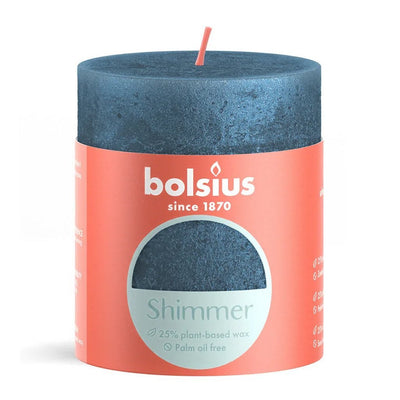 Bolsius Bolsius Bougie de talon chatoyant 8x6,8 cm bleu