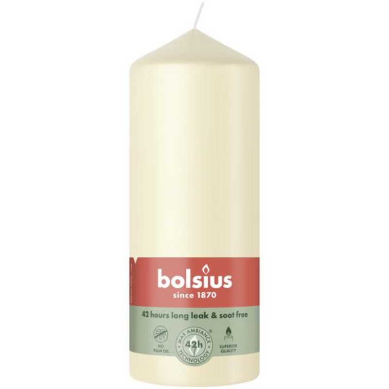 Bougie pilier Bolsius 150 58 perle douce
