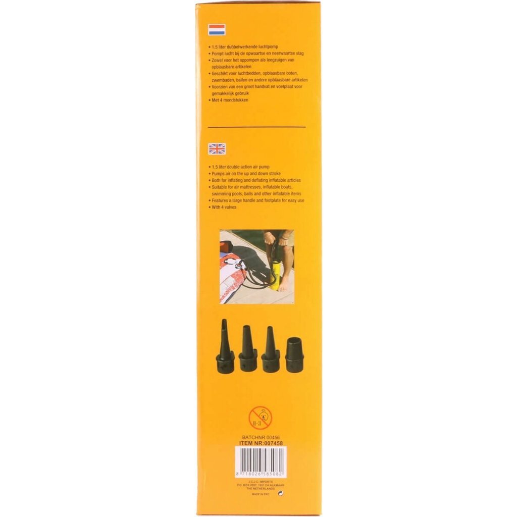 Pompe à air Benson 1,5l jaune noir