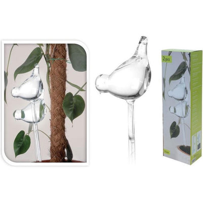 Distributeur d'eau en verre autres marques oiseau 2 pièces