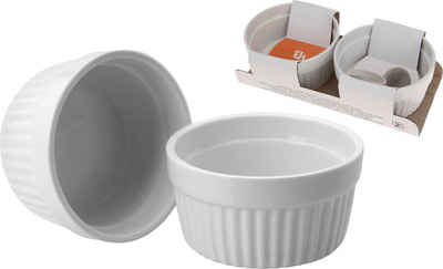 Place à cuisson en porcelaine blanche 2 pièces 200 ml