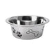 Bol de nourriture pour chiens de base avec imprimé 16 cm en acier inoxydable