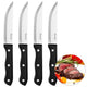 Couteaux à steak Vaggan 4 pièces en acier inoxydable noir