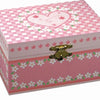 Boîte à bijoux coeur rose avec fleurs