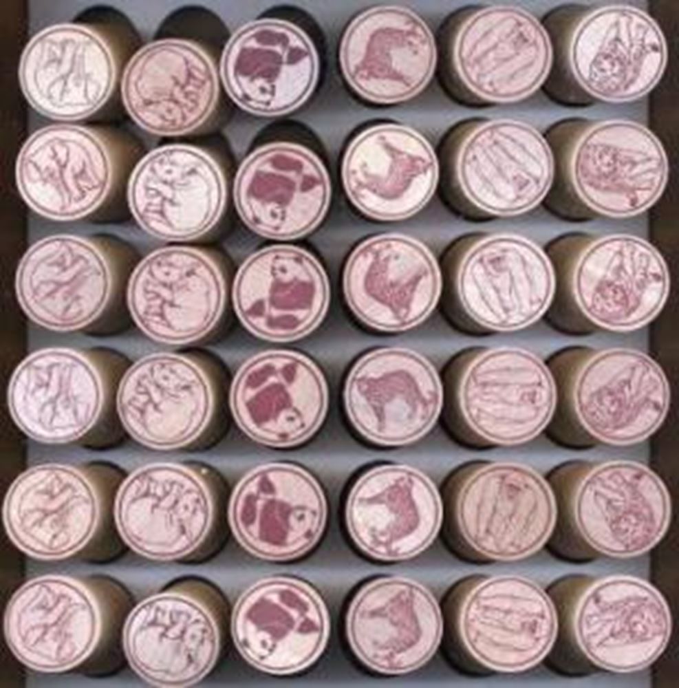 Tampon Dsp animaux sauvages rond moyen. 36