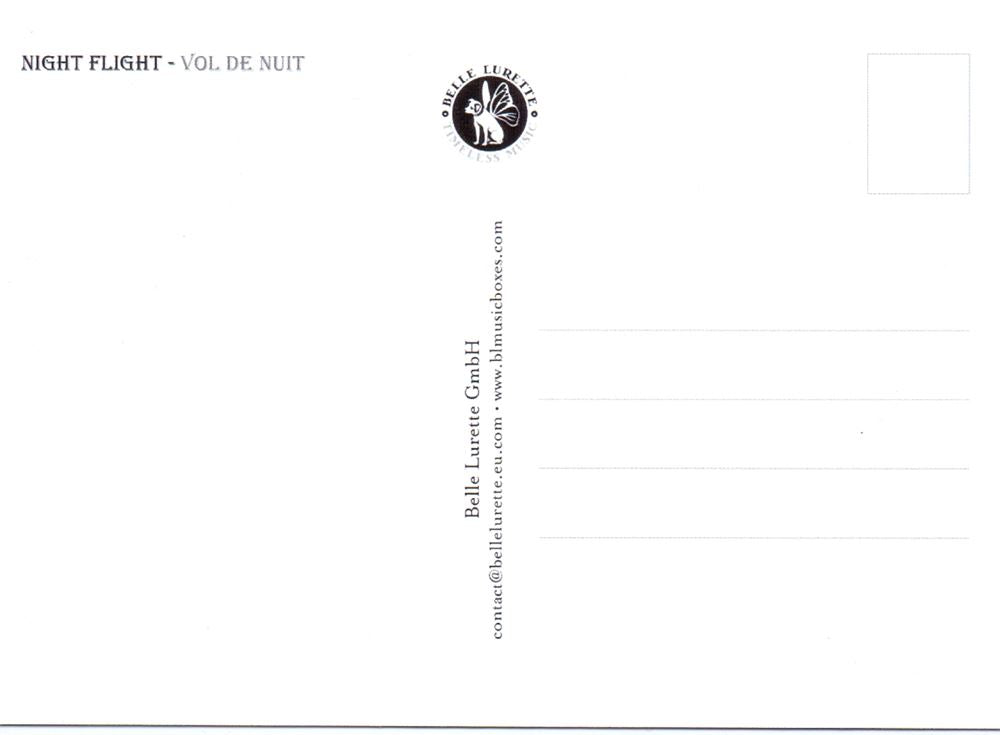 Carte postale illustrée cd01 : vol de nuit. 6 pièces
