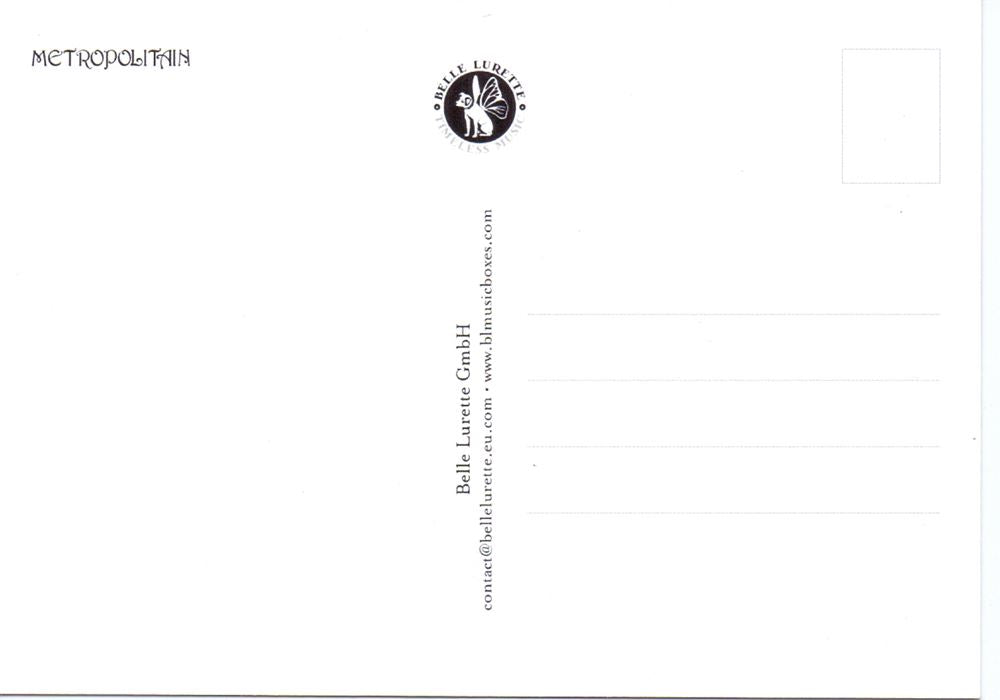 Carte postale illustrée cd02 : métropolitain 6 pcs
