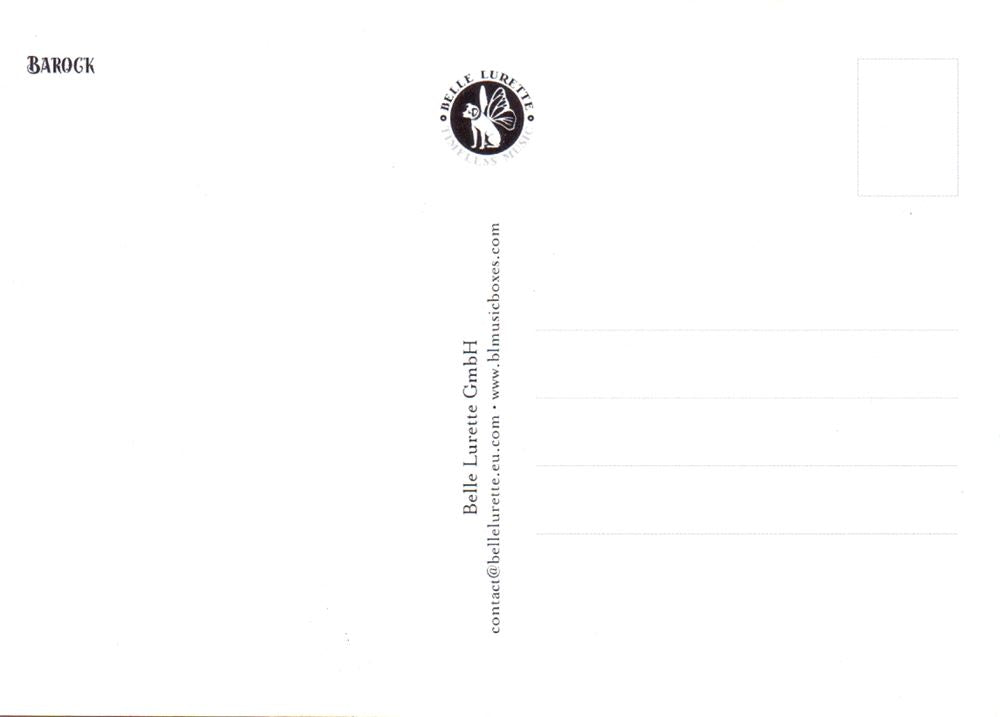 Carte postale illustrée cd04: baroque 6 pcs