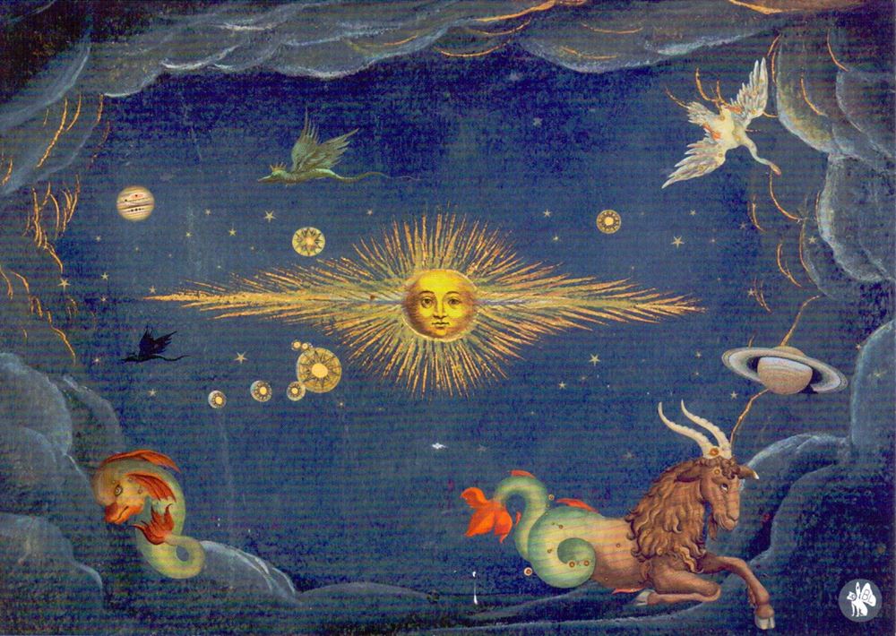 Carte postale illustrée cd06 : constellation 6 pcs