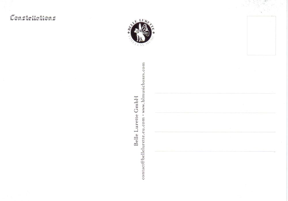 Carte postale illustrée cd06 : constellation 6 pcs