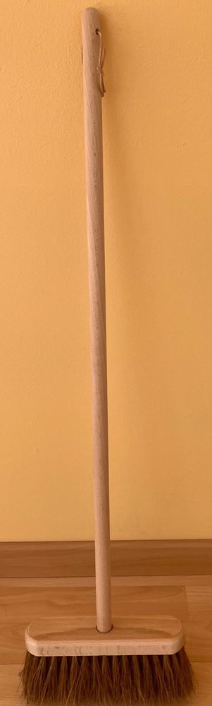Balai de rue pour enfants en cheveux de coco. 80 cm. 3+