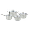 BK Precision Pan Set 4 pièces en verre en acier inoxydable en verre