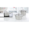 BK Precision Pan Set 4 pièces en verre en acier inoxydable en verre