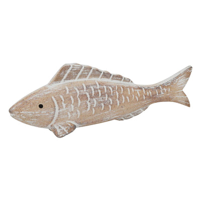Poisson Countryfield blanchi à la chaux l23w7.5h3.4cm