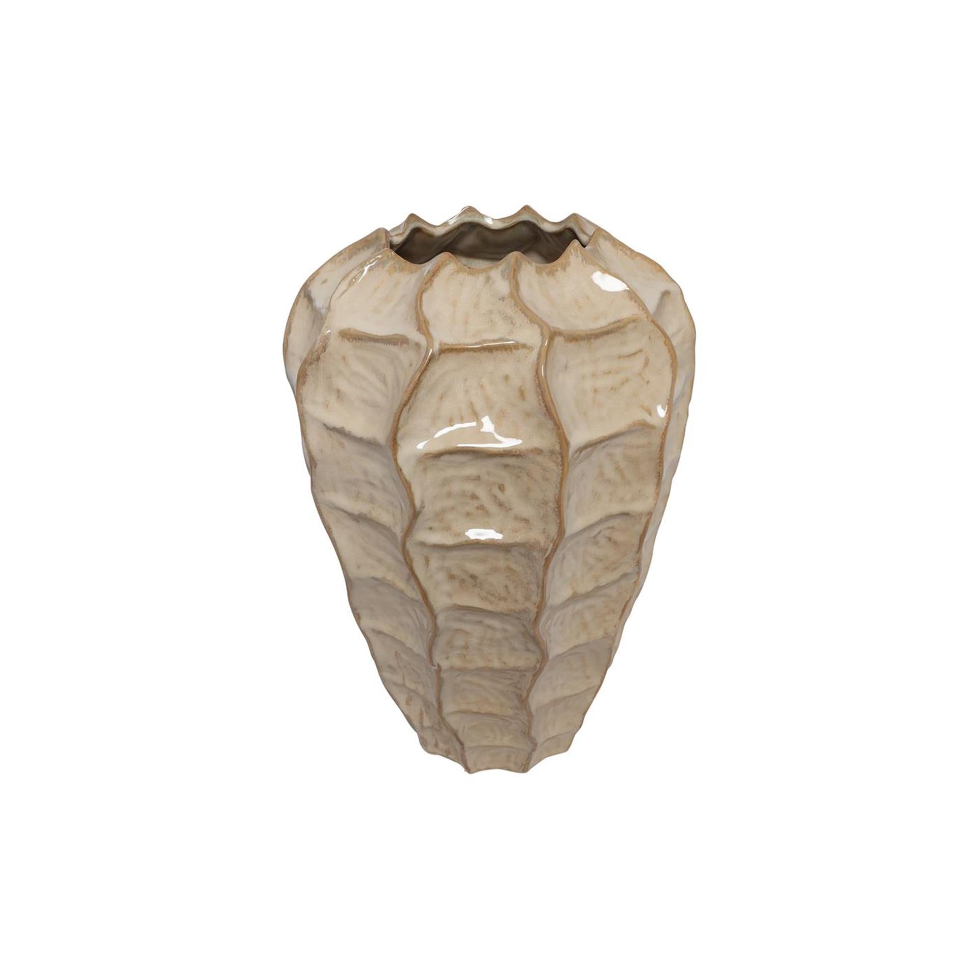 Countryfield vase rialto m beige l25w25h37cm