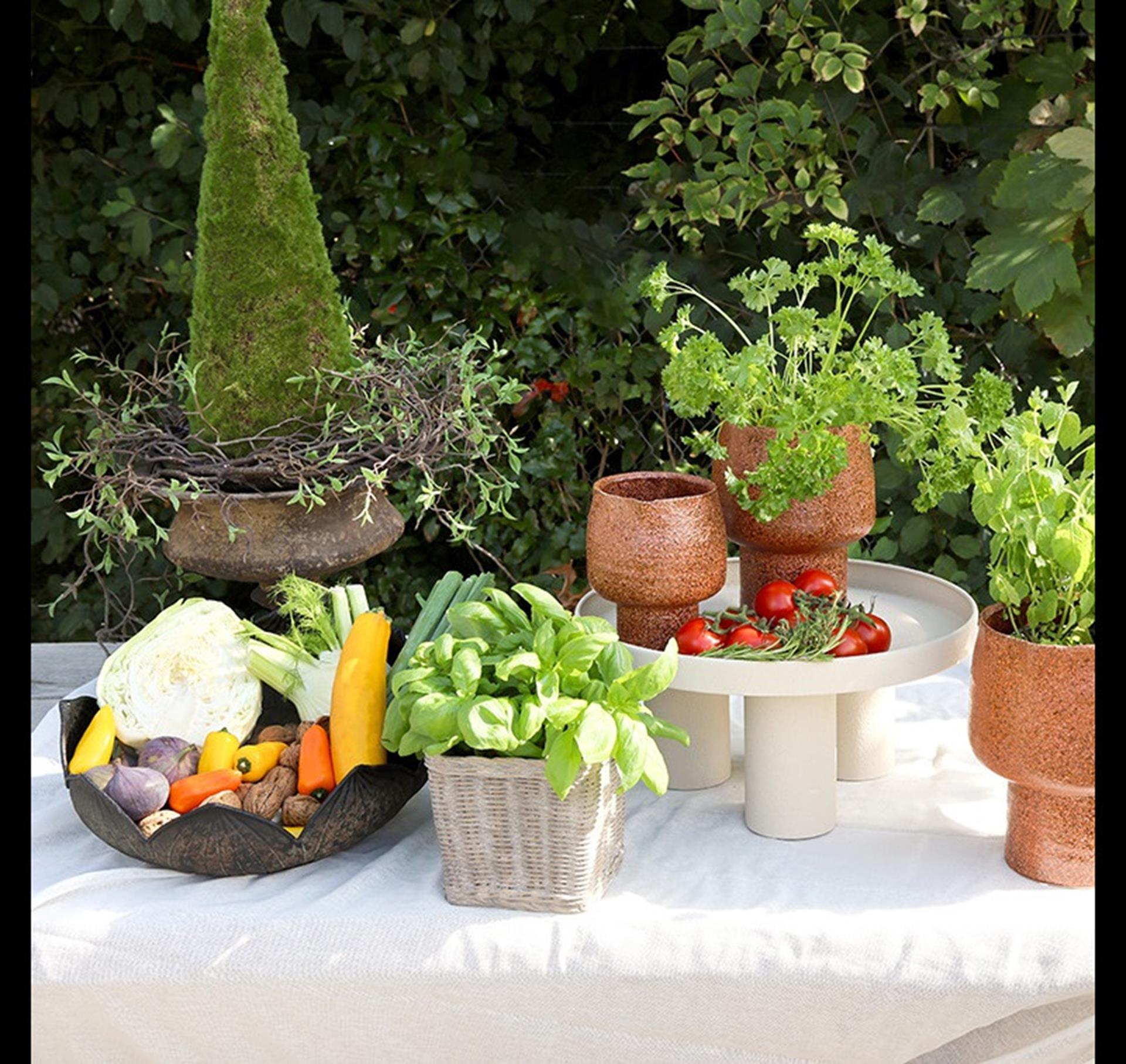 Plateau Countryfield métal crème 36,5cm