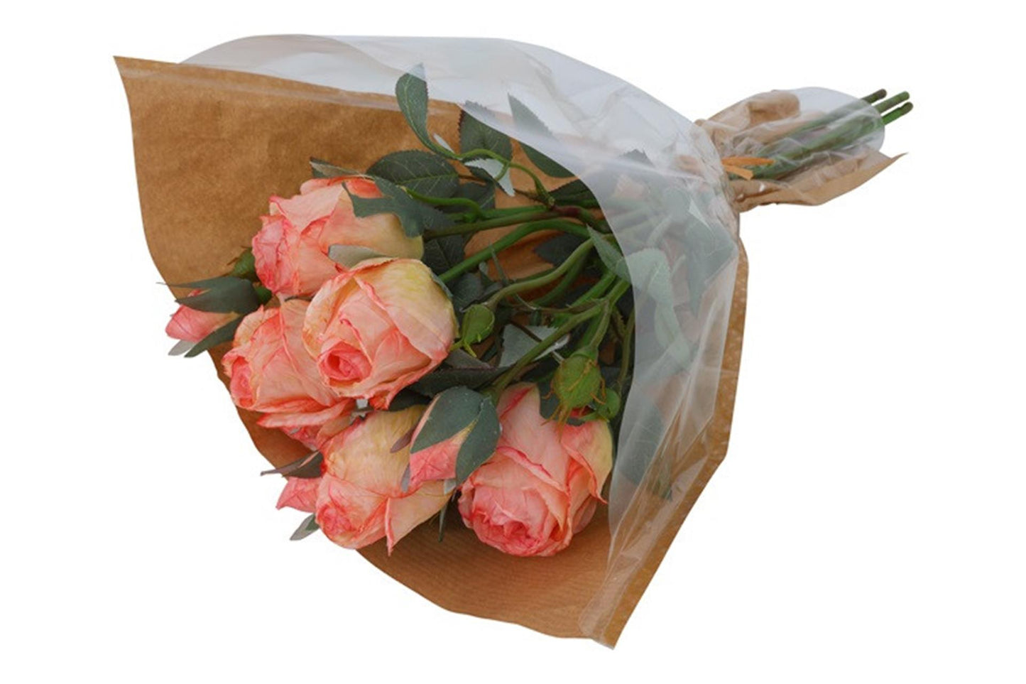 Countryfield bouquet artificiel rose rose h44cm