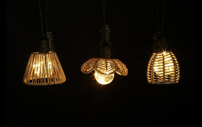Lampe à suspension LED Countryfield marron h16cm