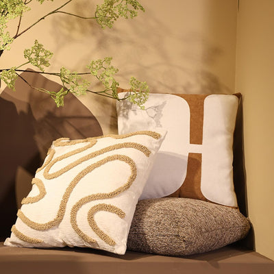 Countryfield coussin jos blanc marron 45cm