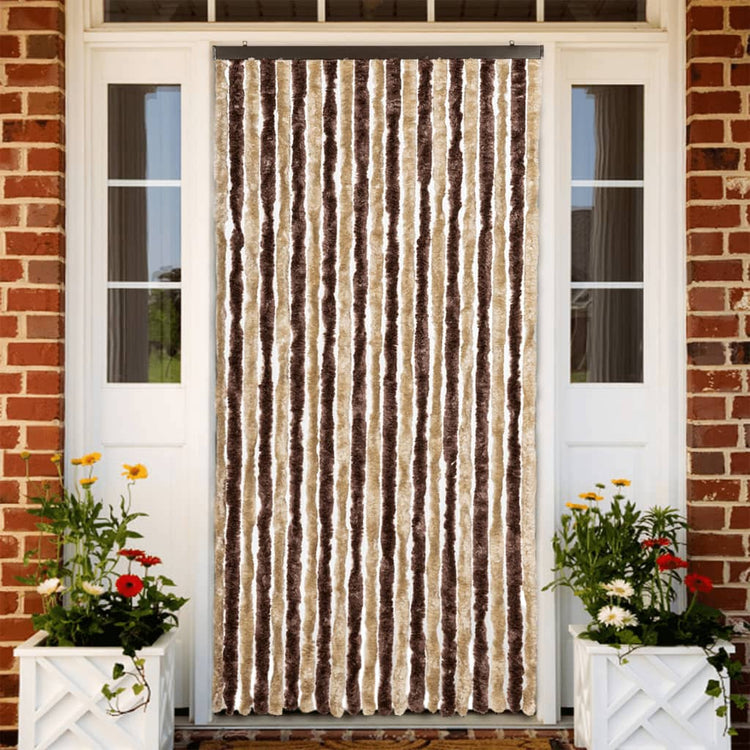Vidaxl Fly Curtain 90x220 cm CHENILLE BEIGE ET BRORM LECT