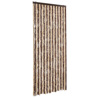 Vidaxl Fly Curtain 100x220 cm CHENILLE BEIGE et brun clair