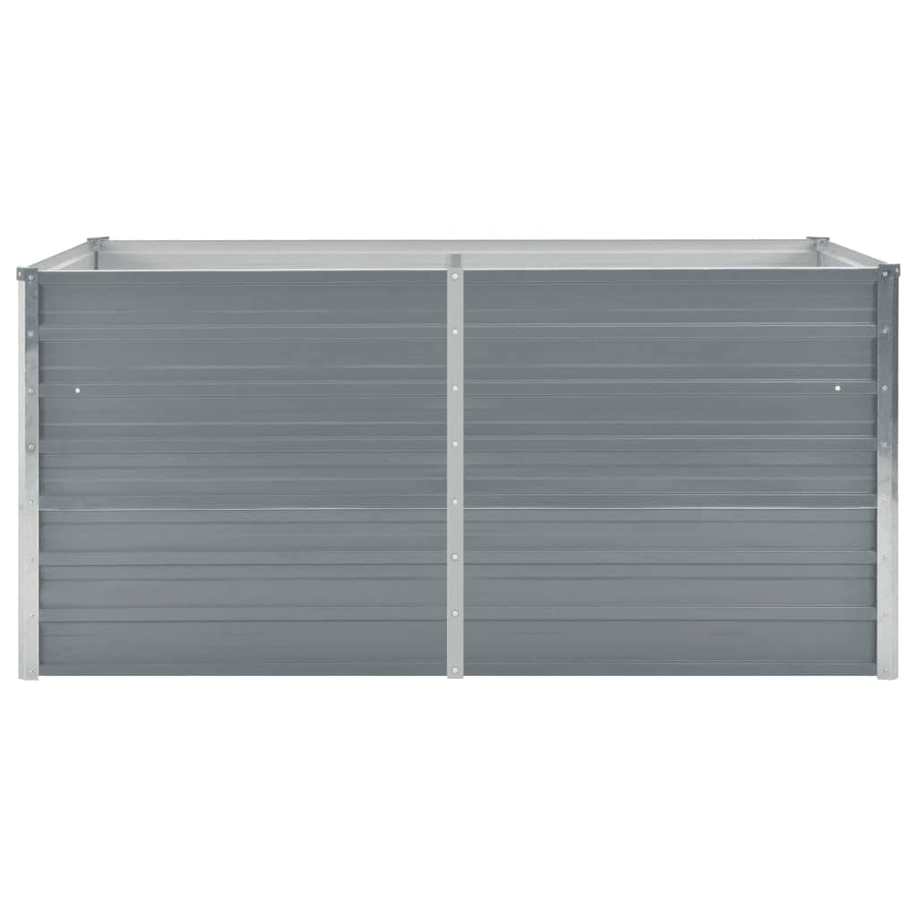 Vidaxl Planter surélevé 160x80x77 cm Gray en acier galvanisé