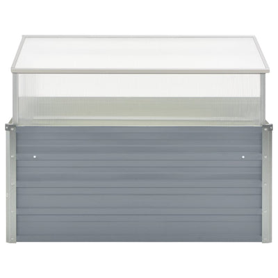 Vidaxl tuinkas 100x100x85 cm gris en acier galvanisé