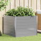 Vidaxl Planter surélevé 100x100x77 cm Gray en acier galvanisé