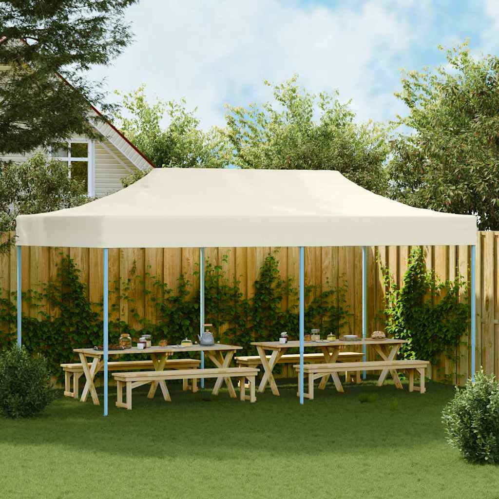 Vidaxl Pliant tente pop-up 3x6 m crème blanche