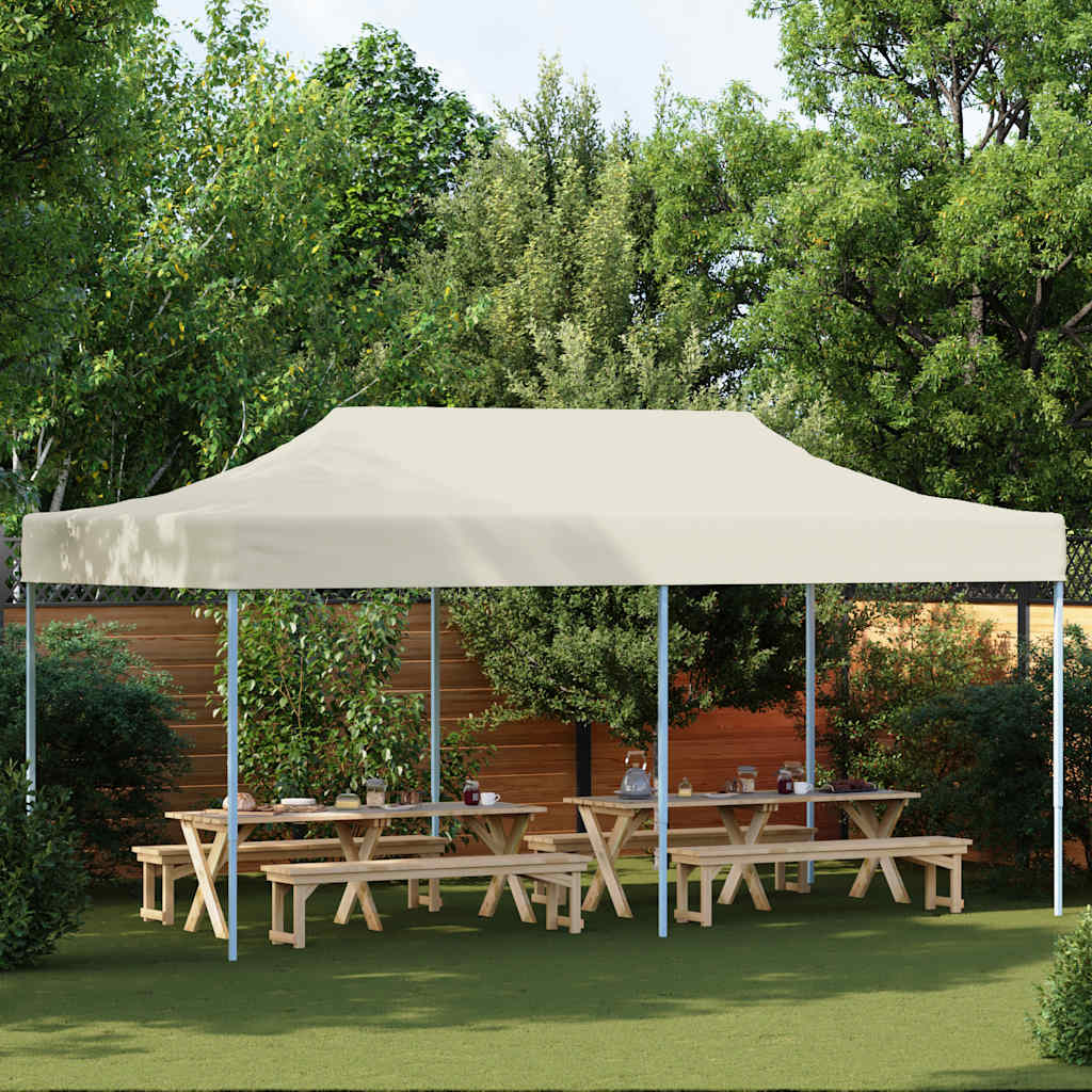 Vidaxl Pliant tente pop-up 3x6 m crème blanche