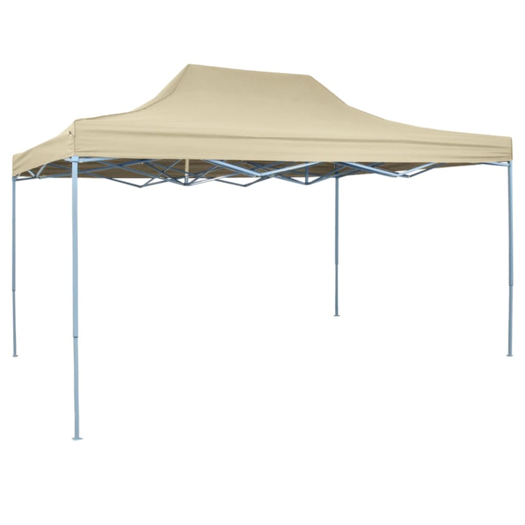 Vidaxl Pliant tente pop-up 3x4,5 m crème blanche