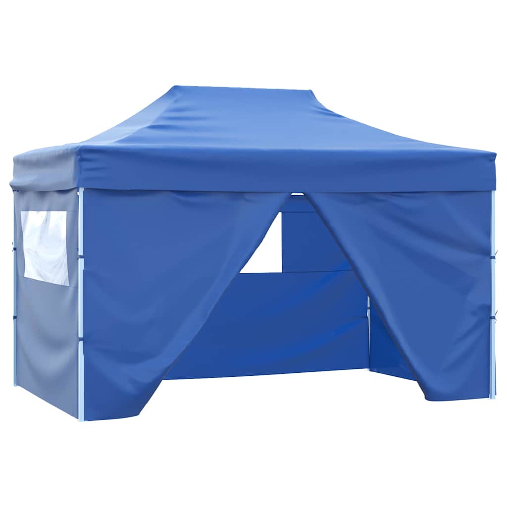 Vidaxl Pliping tente pop-up avec 4 murs latéraux 3x4,5 m bleu