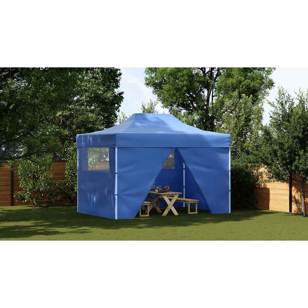 Vidaxl Pliping tente pop-up avec 4 murs latéraux 3x4,5 m bleu