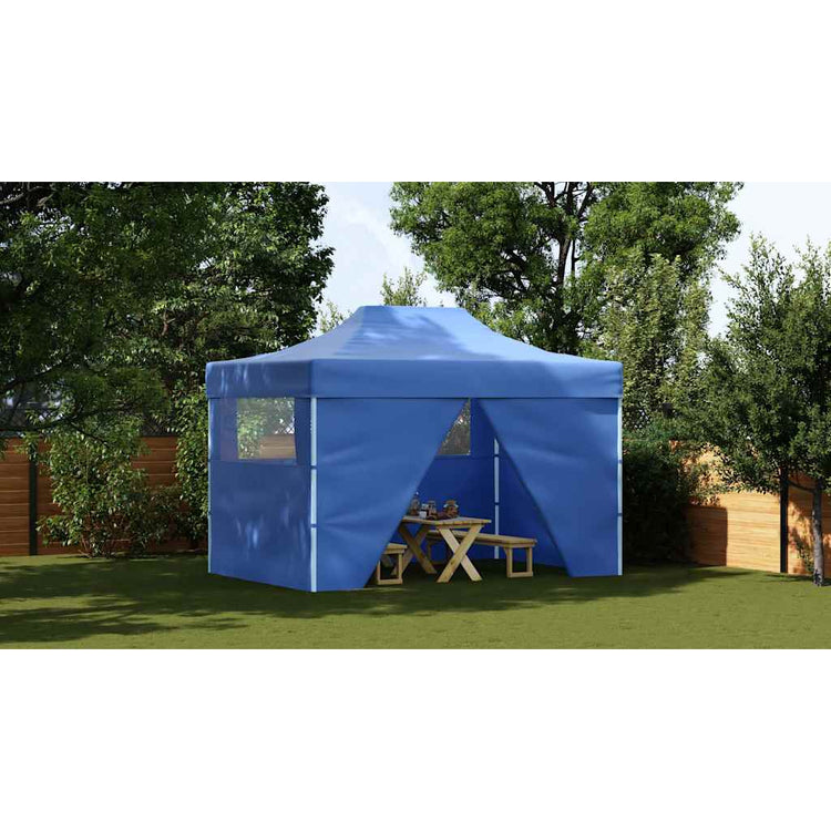 Vidaxl Pliping tente pop-up avec 4 murs latéraux 3x4,5 m bleu
