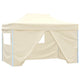 Vidaxl Pliping tente pop-up avec 4 murs latéraux 3x4,5 m crème blanche