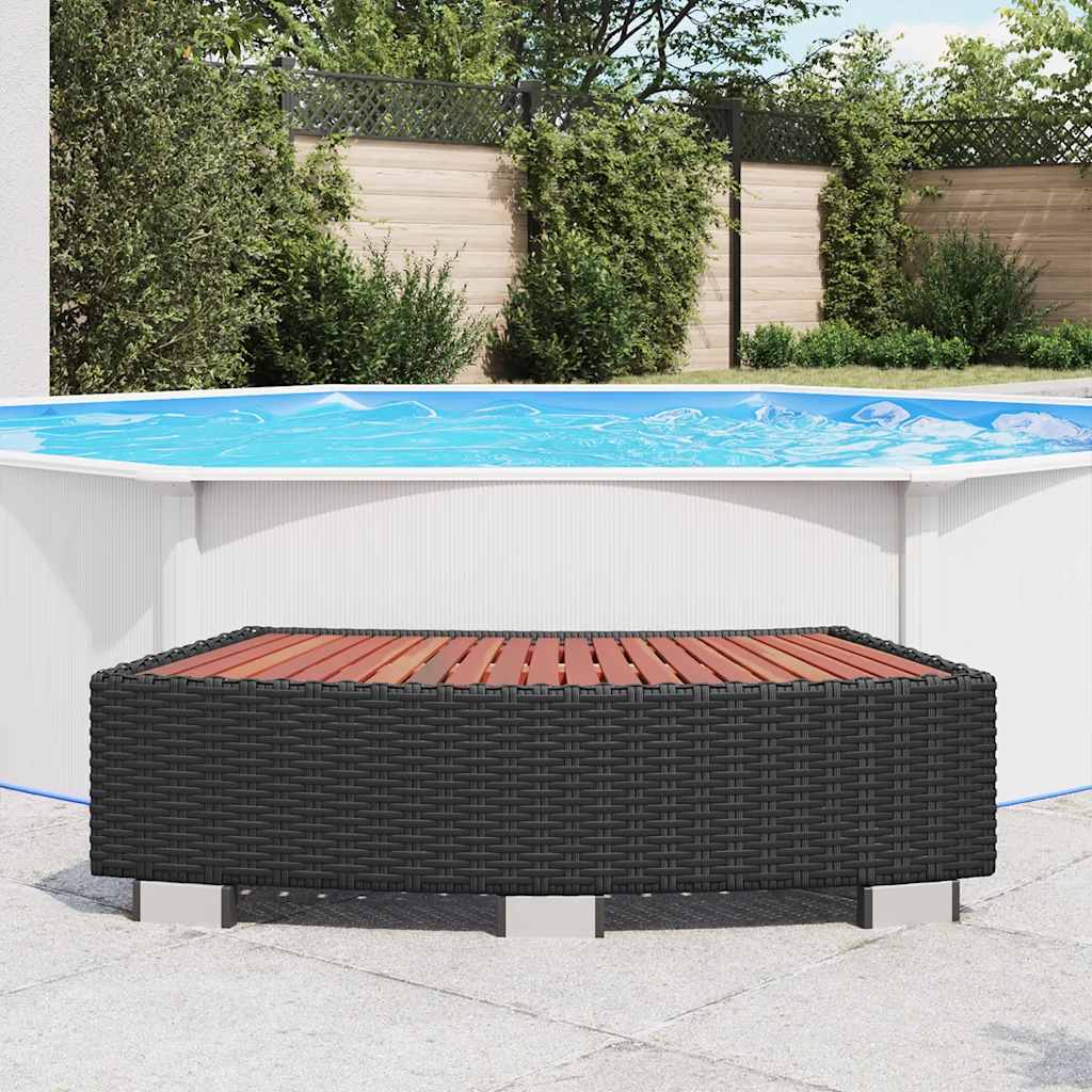 Vidaxl Splash 92x45x25 cm Poly Rattan Black