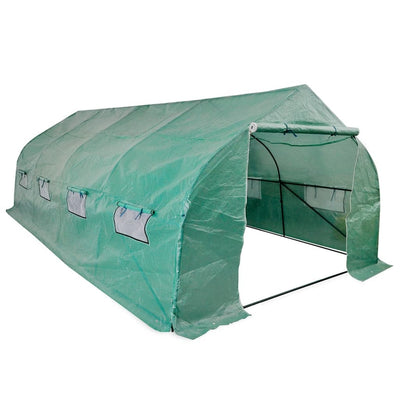 Vidaxl Tuinkas Walk-In Polytunnel portable avec cadre en acier 18 m²