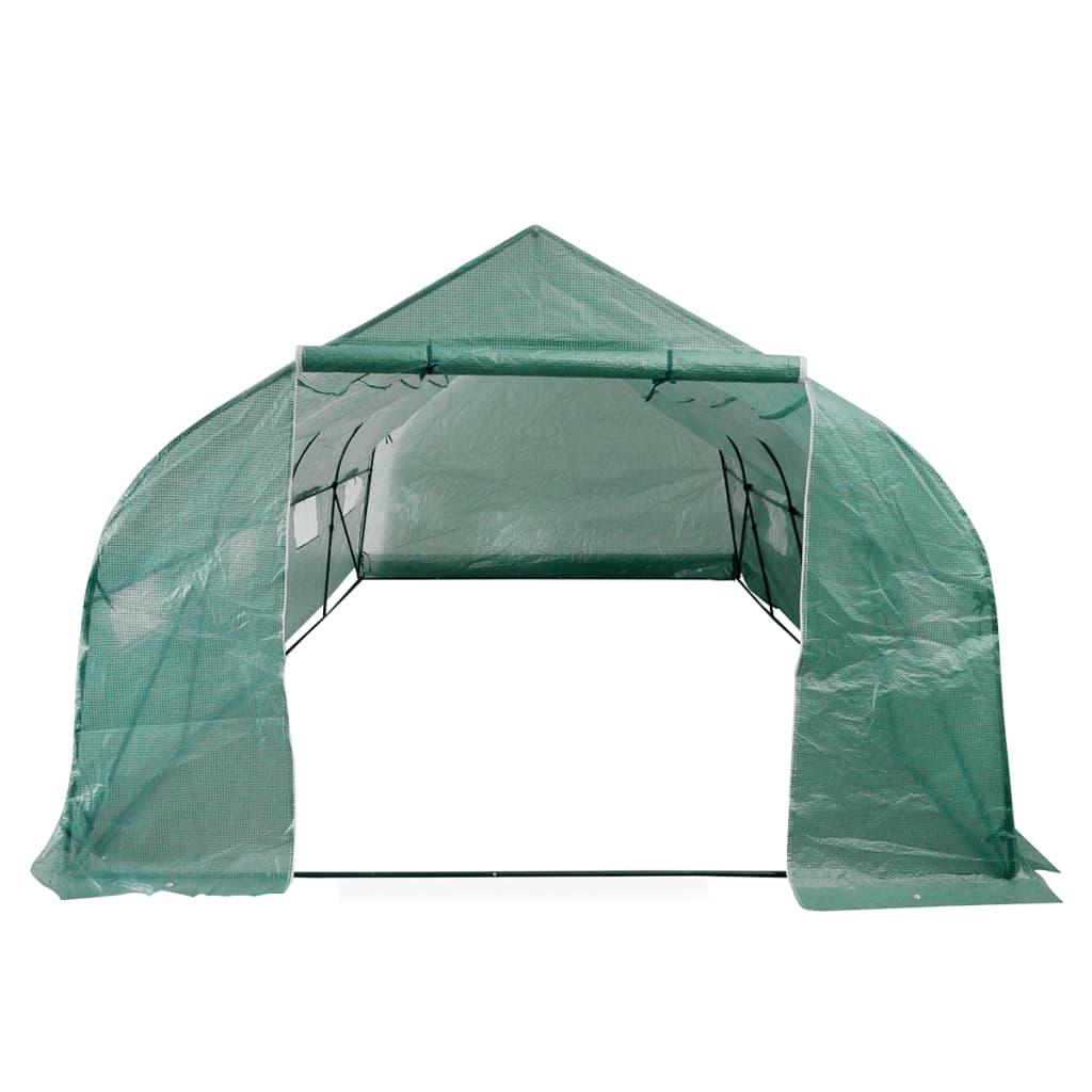 Vidaxl Tuinkas Walk-In Polytunnel portable avec cadre en acier 18 m²