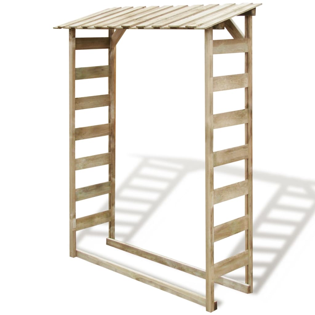 Stockage de bois de chauffage Vidaxl 150x44x176 cm Pine imprégnée