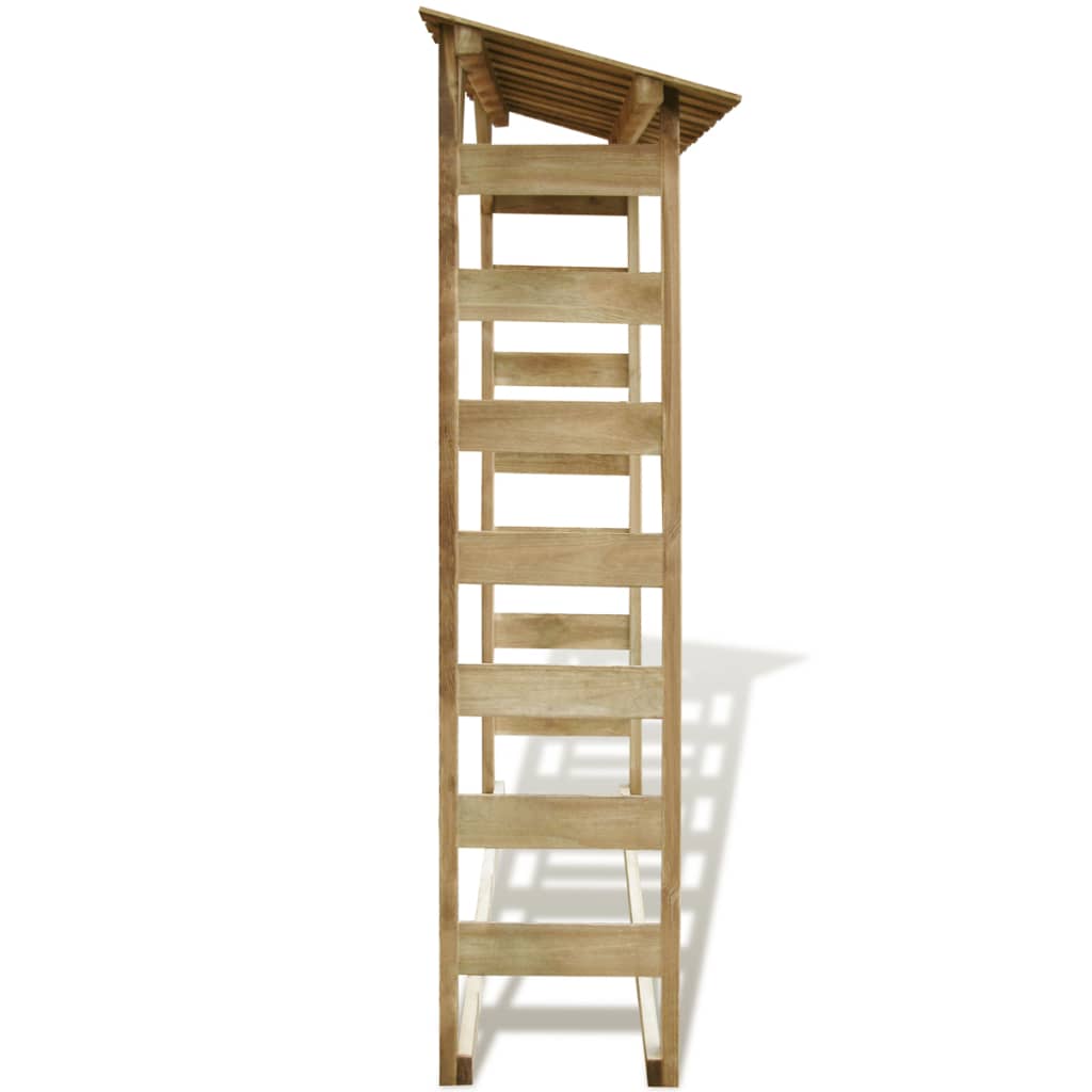 Stockage de bois de chauffage Vidaxl 150x44x176 cm Pine imprégnée
